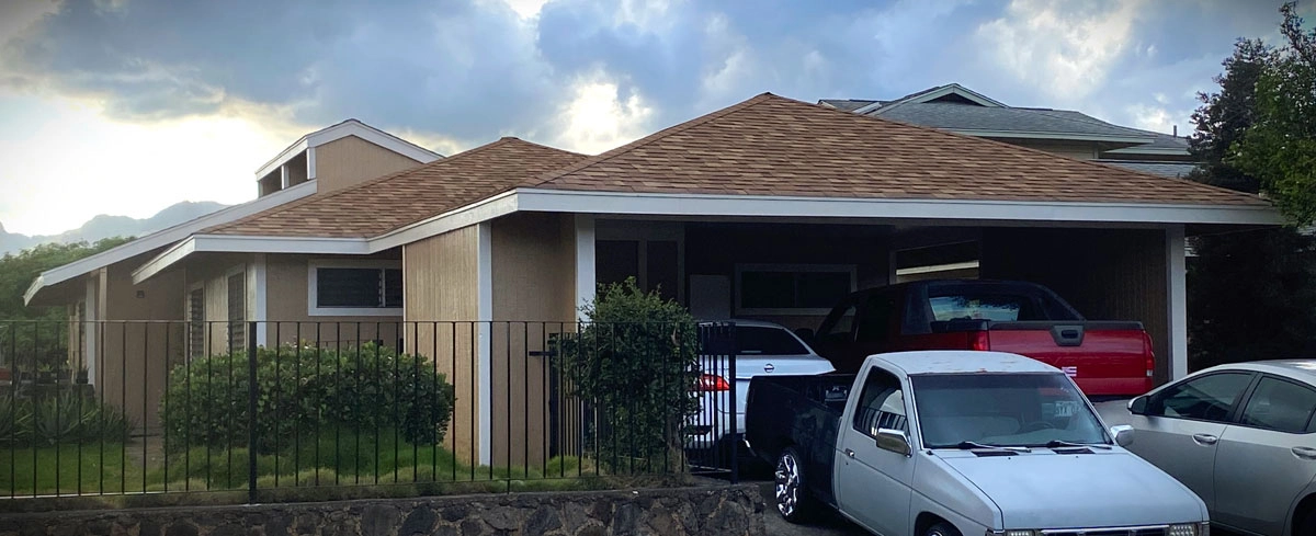 Single-story house with carport